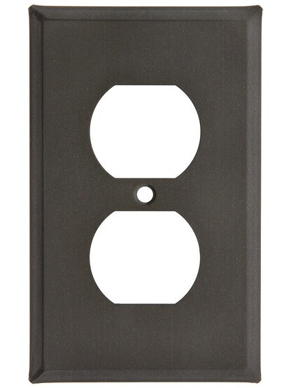 Country Tin Single Duplex Cover Plate in Country Tin.